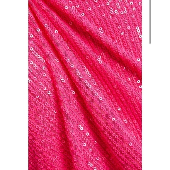 ROTATE BIRGER CHRISTENSEN Sequined Turtleneck Barbie Pink Mini Dress Size 4 NWT - Picture 7 of 11